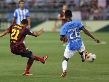 Adriano, en el momento del gol.