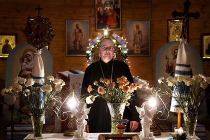 Alexi Khreptak, sacerdote de la iglesia ortodoxa de la Candelaria, en Lviv, Ucrania.
