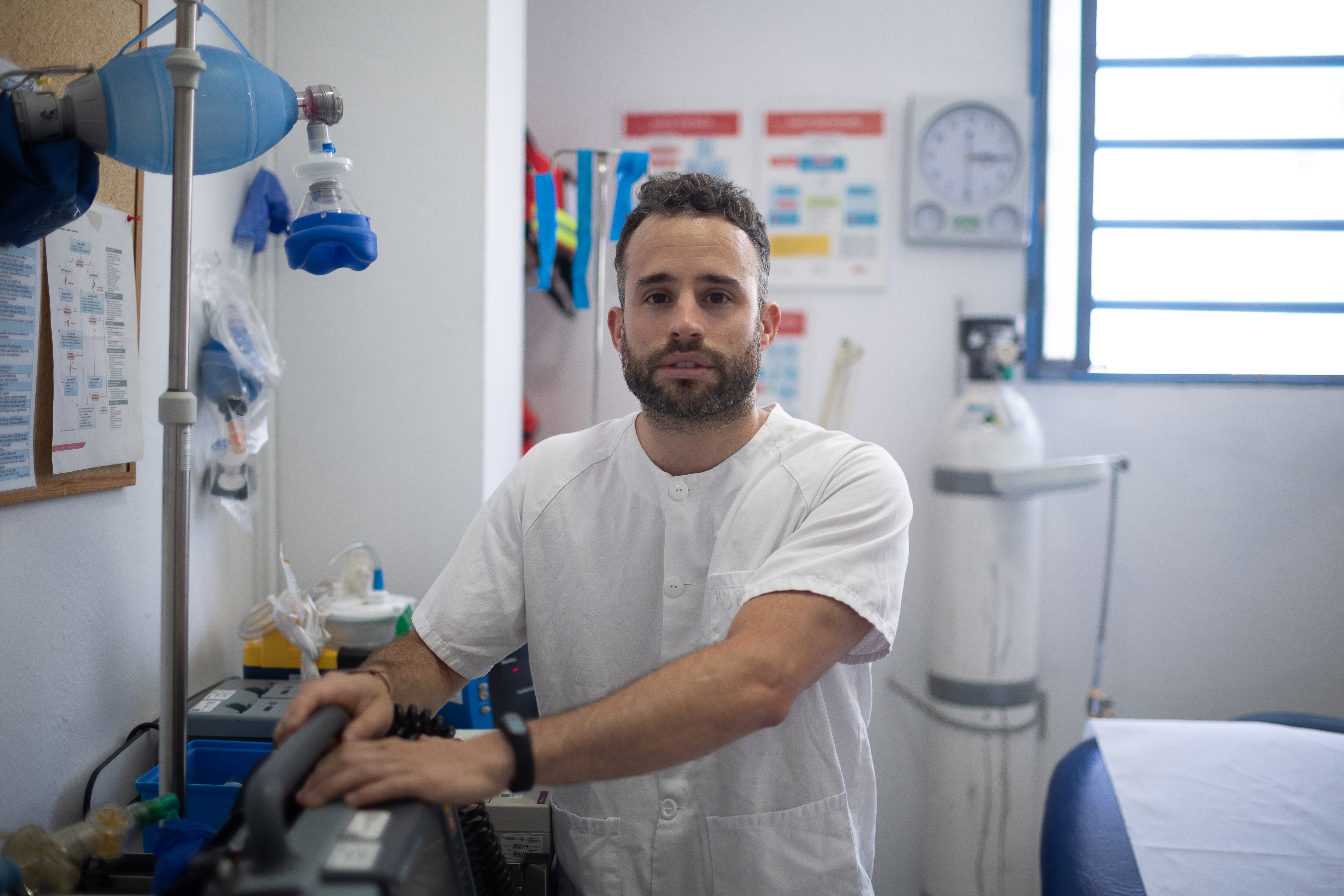 Alejandro Cruz, en el Centro de Salud Pinillo Chico, en el Puerto de  Santa María, Cádiz.