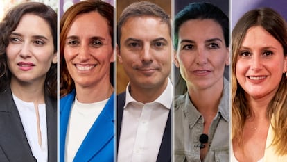 Isabel Díaz Ayuso, Mónica García, Juan Lobato, Rocío Monasterio y Alejandra Jacinto participan en el debate de Telemadrid como candidatos de la Comunidad de Madrid a las elecciones del 28-M.