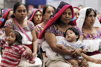 Mujeres indígenas en Puebla, el 22 de agosto de 2013.