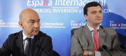 El secretario de Estado de Comercio en funciones, Jaime Garc&iacute;a-Legaz, y el consejero delegado de ICEX, Francisco Javier Garz&oacute;n.