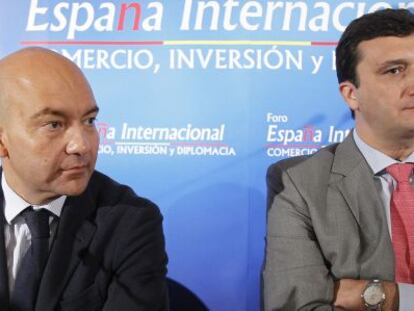 El secretario de Estado de Comercio en funciones, Jaime Garc&iacute;a-Legaz, y el consejero delegado de ICEX, Francisco Javier Garz&oacute;n.