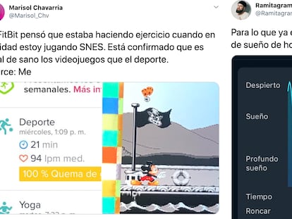 Dos usuarios de Twitter comparten los datos registrados por sus aplicaciones