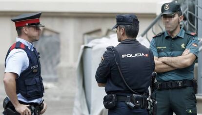 Representantes de los Cuerpos y fuerzas de seguridad del Estado en Delegación del Gobierno en Cataluña.