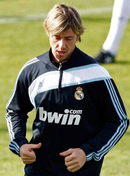 Guti, durante un entrenamiento.