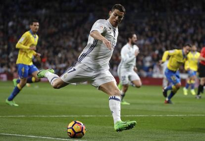 Cristiano Ronaldo, durante el partido frente a la U.D. Las Palmas