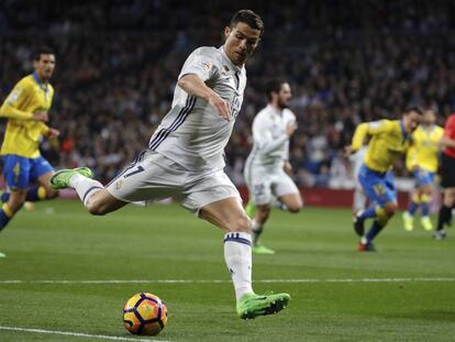 Cristiano Ronaldo, durante el partido frente a la U.D. Las Palmas