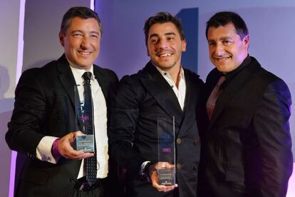 Spanish Chefs Joan Roca (L) Jordi Roca (C) and Josep Roca.