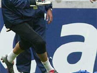 Vitor Baía, en el entrenamiento de ayer.