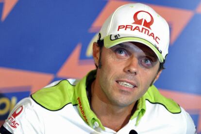 El piloto italiano del Pramac, Loris Capirossi.