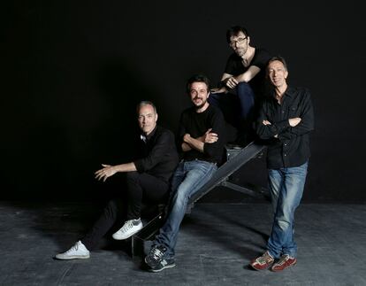 Miguel del Arco, Jordi Buxó, Israel Elejalde y Aitor Tejada, impulsores del proyecto El Pavón Teatro Kamikaze.