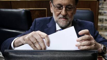 Mariano Rajoy en el último debate de investidura, el pasado mes de agosto.