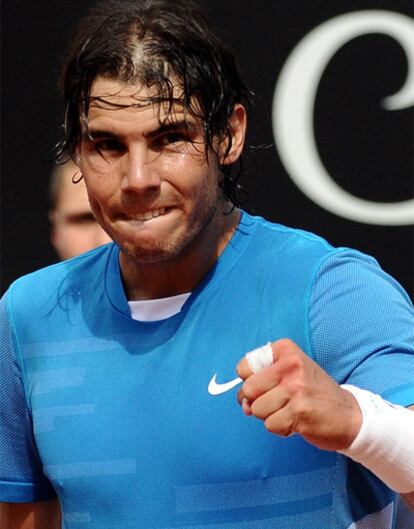 Nadal celebra la victoria ante Kohlschreiber.