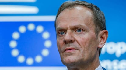 El presidente del Consejo de Europa, Donald Tusk, este jueves en Bruselas. 