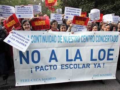Manifestación contral la LOE