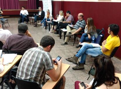Debat dels candidats organitzat per la FAPAC a l'Institut Menéndez Pelayo de Barcelona.
