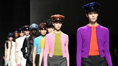 Desfile de la colección otoño - invierno 2024 de Prada, este jueves 22 de febrero en la semana de la moda de Milán.