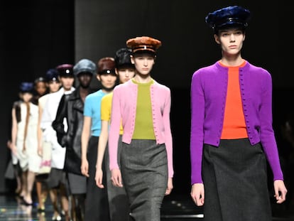 Desfile de la colección otoño - invierno 2024 de Prada, este jueves 22 de febrero en la semana de la moda de Milán.