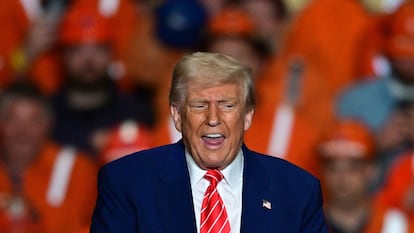 President Donald Trump gestures after speaking at the U.S. Steel Mon Valley Works-Irvin plant, Friday, May 30, 2025, in West Mifflin, Pa. (AP Photo/David Dermer)
Associated Press / LaPresse
Only italy and spain