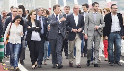 Inauguración del puente sobre la ría de Noia.