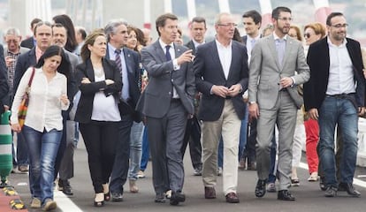 Inauguraci&oacute;n del puente sobre la r&iacute;a de Noia.