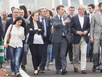 Inauguraci&oacute;n del puente sobre la r&iacute;a de Noia.