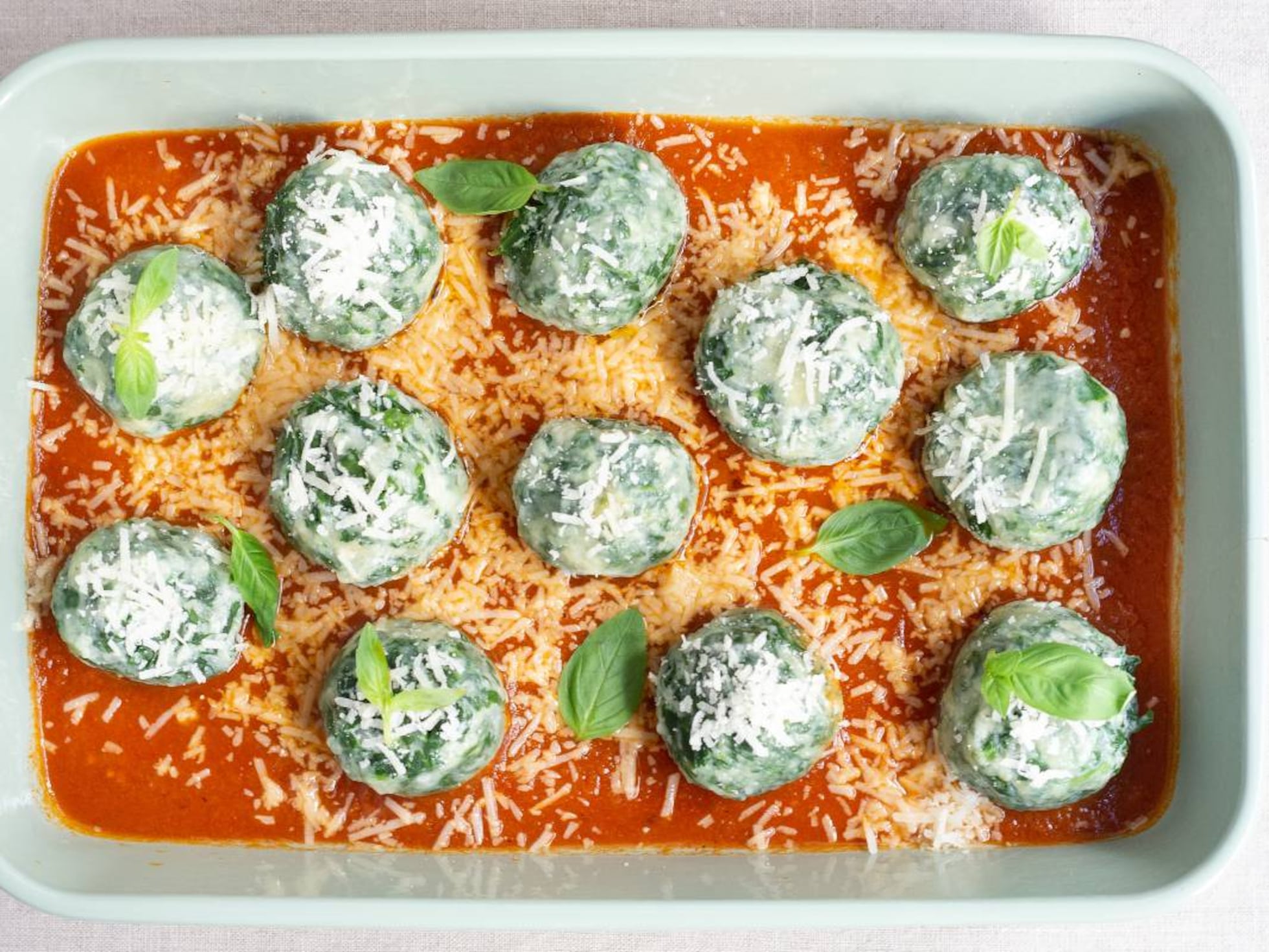 'Malfatti' de espinacas y ricota
