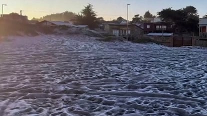 Playa Mariscadero en Pelluhue, Chile, el 10 de julio 2024.