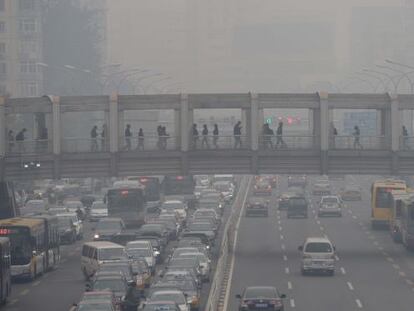 Contaminaci&oacute;n en la ciudad china de Pek&iacute;n. 