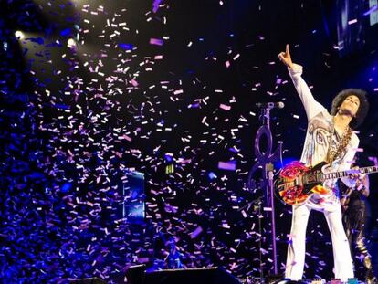 Prince, durante um show na cidade inglesa de Birmingham em maio deste ano.