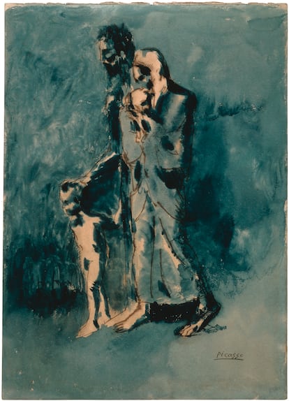 'Los miserables (Pobreza)' (1903), de Pablo Picasso.