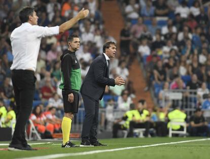 Julen Lopetegui, entrenador del Real Madrid, durante el encuentro.