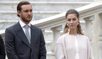 Pierre Casiraghi y Beatrice de Borromeo el D&iacute;a Nacional de M&oacute;naco, en noviembre de 2016. 