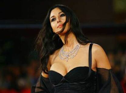 Monica Bellucci, fotografiada ayer en Roma antes de la proyección de <i>Second wind.</i>