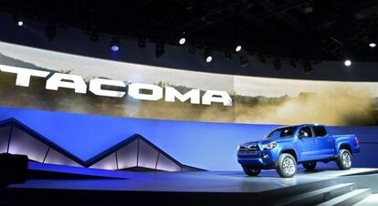 Vista del nuevo Toyota Tacoma en el Salón Internacional del Automóvil de Norteamérica (NAIAS).
