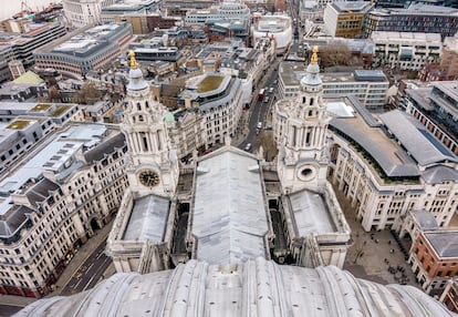 Vistas desde la cúpula de la catedral de St. Paul.