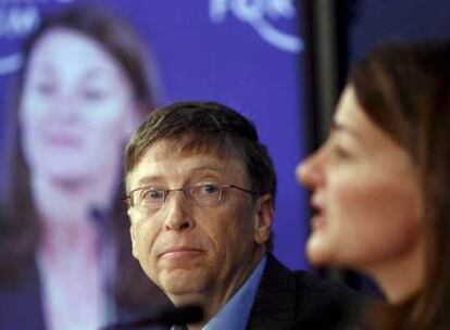 Bill y Melinda Gates, el pasado viernes en Davos (Suiza).