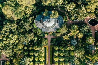 Vista aérea del Jardín de l’Albarda, en la localidad alicantina de Pedreguer.