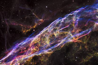 Imagen de los restos de una supernova tomada por el telescopio espacial Hubble