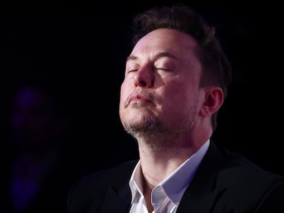 Elon Musk, propietario de Tesla y de la plataforma X (anteriormente Twitter), en un acto en Cracovia (Polonia) el 22 de enero.