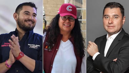 Manuel Dick, Rosario Morales y Guillermo Peredo, candidatos a diputaciones federales que afirman tener alguna discapacidad.