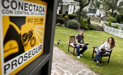 Una alarma de Prosegur en un chalet.