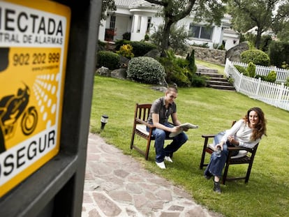 Una alarma de Prosegur en un chalet.