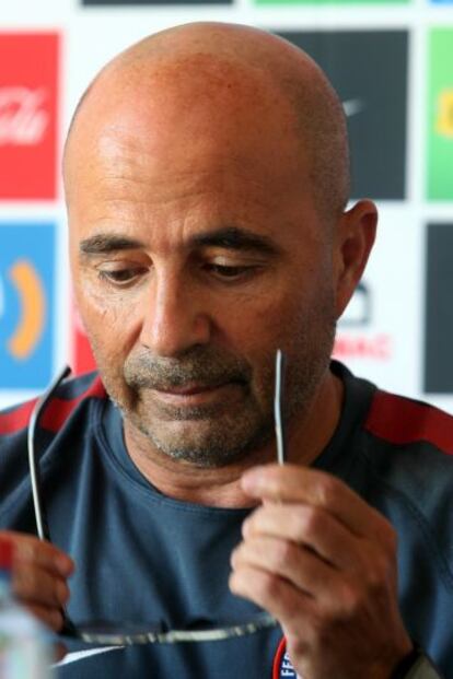 Jorge Sampaoli el 13 de enero pasado.