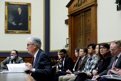 Federal Reserve Chair Jerome Powell testifies before a U.S. House of Representatives Financial Services Committee hearing on Capitol Hill in Washington, U.S., June 21, 2023.