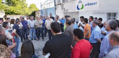 Asamblea de los trabajadores en huelga