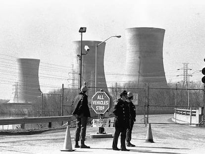Central nuclear de Edison, en Three Mile Island (EE UU), después de su cierre por una fuga de radiación en 1979.