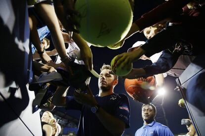 Stan Wawrinka después de su partido ante el belga Ruben Bemelmans