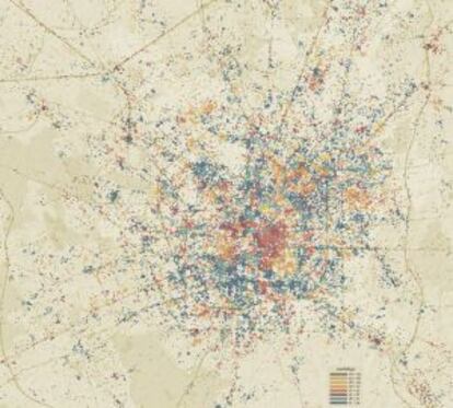 Primera prueba del proyecto Urban Sensing con datos proyectados sobre la ciudad italiana de Milán.